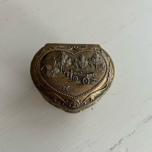 Vintage Japanese Heart-Shaped Trinket Box